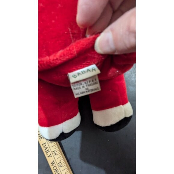 Vintage Elephant Stuffed Animal Plush Toy 12" Red Suit Yellow Crown - Picture 7 of 9